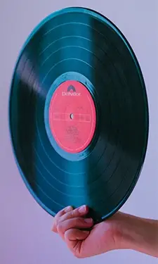 Djing with vinyl